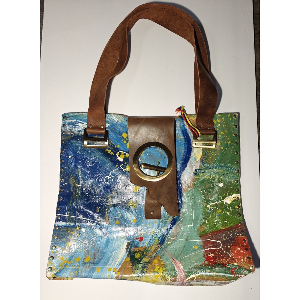 Art Handmade Leather Tote Bag Art To Wear‎ Medium